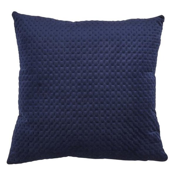 Saro Lifestyle SARO 9036.NB18S 18 in. Square Poly Filled Pinsonic Velvet Throw Pillow - Navy Blue 9036.NB18S